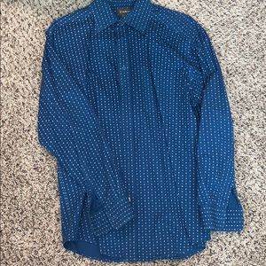 Ariat button down - navy blue/white design